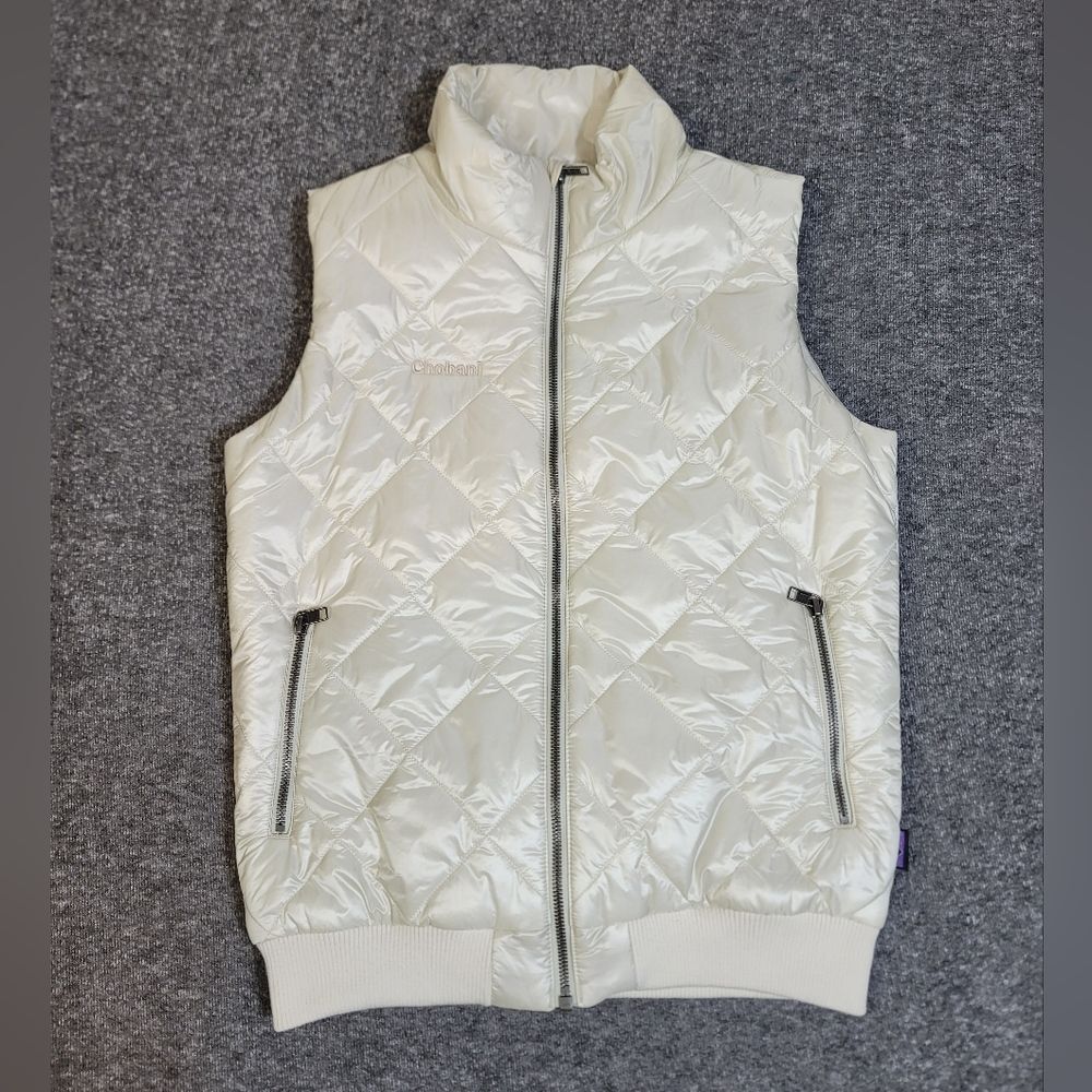 Patagonia × Chobani Women’s S Prow Bomber Vest Dyno White Beige PrimaLoft NWT